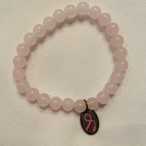Stretch Bracelet with Light Pink smooth beads.